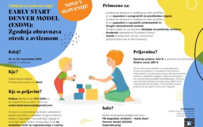 Avtizem – Early Start Denver Model (ESDM) izobraževanje