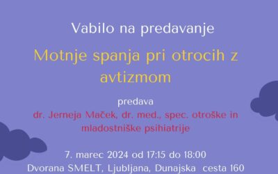 Motnja spanja pri otrocih z avtizmom
